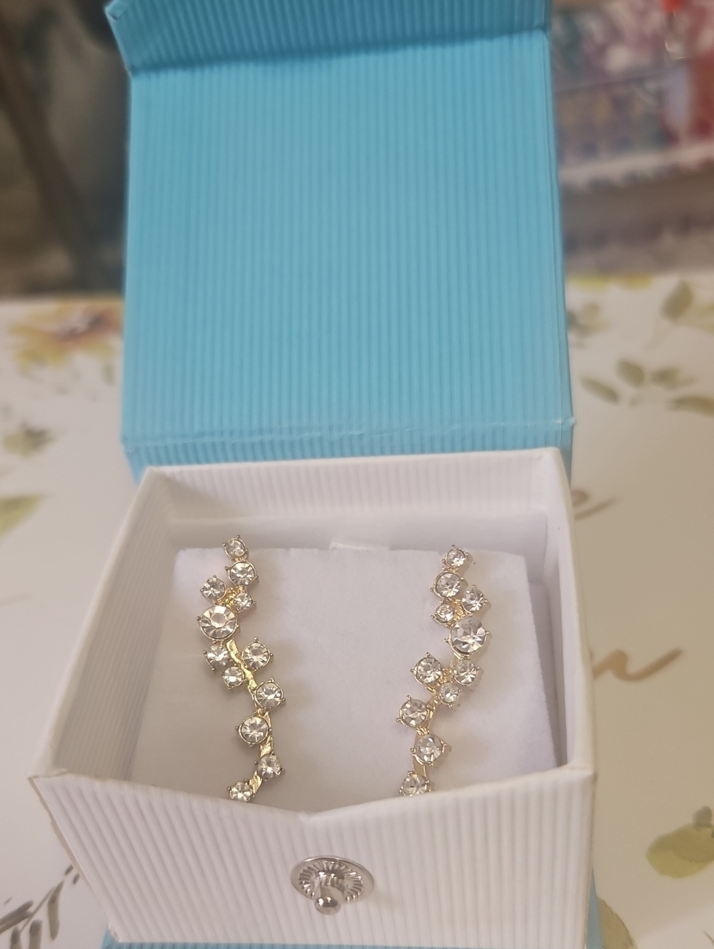 Baublebar Farah Ear Crawlers Gold Toned W Clusters Rhinestones Lightweight